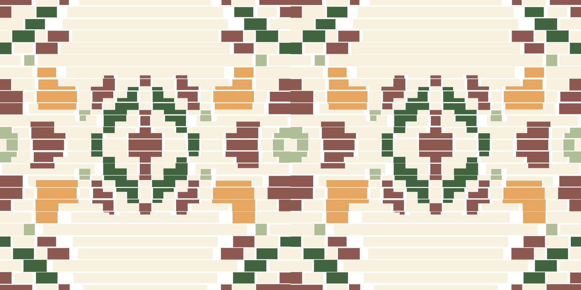 Repeating Pattern Islamic Art Geometric Patternfolk Embroidery, Aztec Geometric Ornament Print. Design for Carpet, Wallpaper, Clothing, Wrapping, Fabric vector