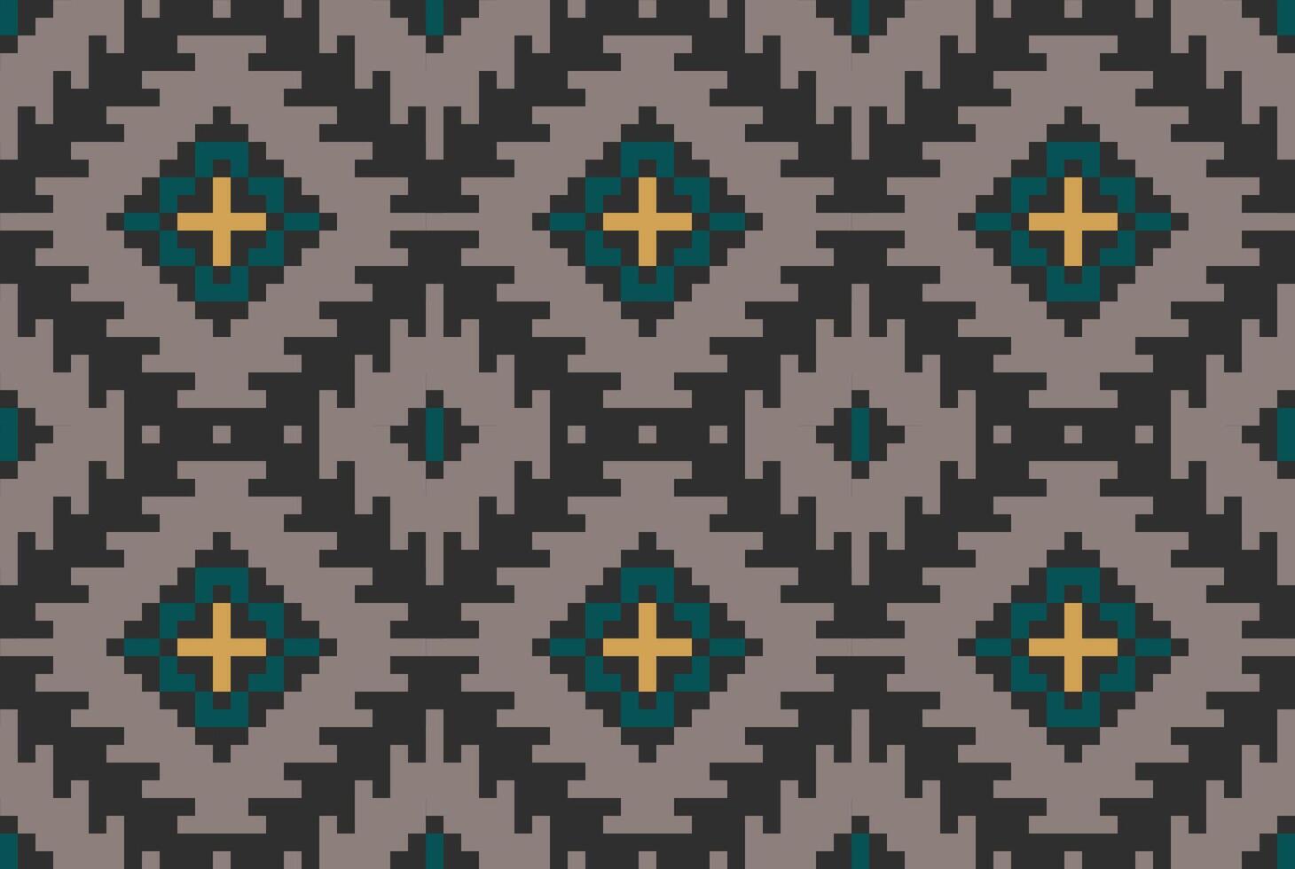 Handicraft Arabic Pattern Backgroundfolk Embroidery, Aztec Geometric Ornament Print. Design for Carpet, Wallpaper, Clothing, Wrapping, Fabric vector