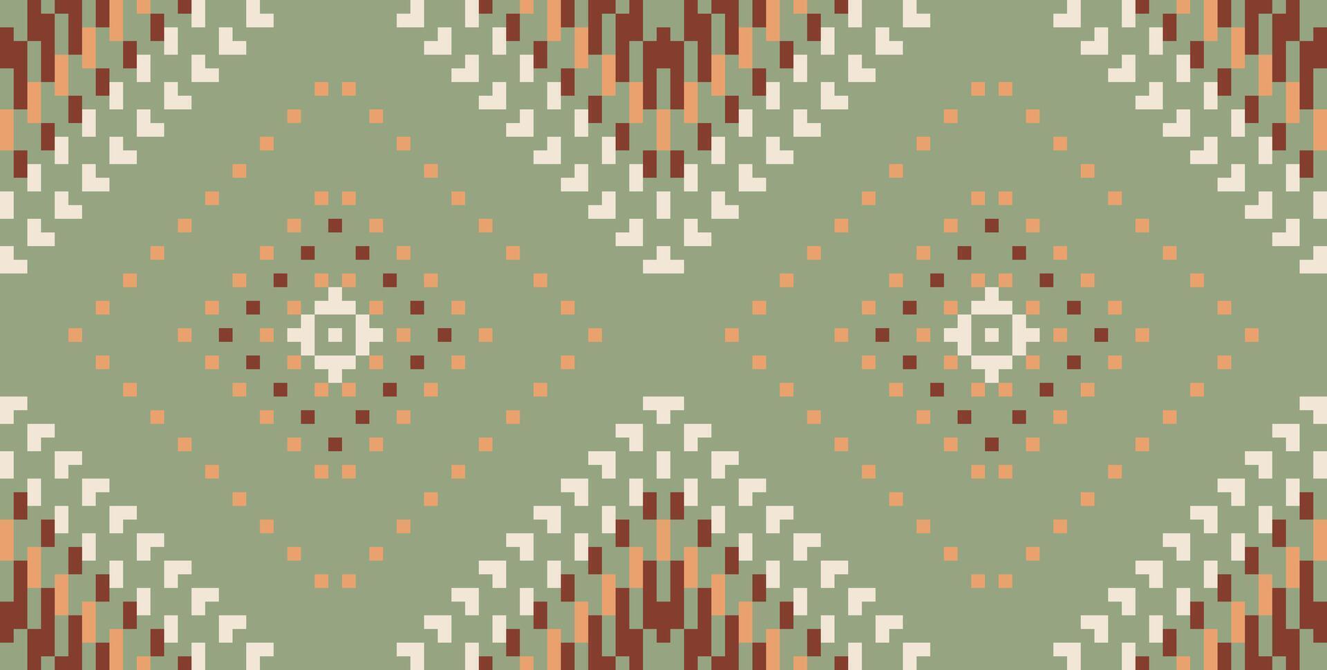 Geometric Pattern Ikat Pattern Meaningfolk Embroidery, Aztec Geometric Ornament Print. Design for Carpet, Wallpaper, Clothing, Wrapping, Fabric vector