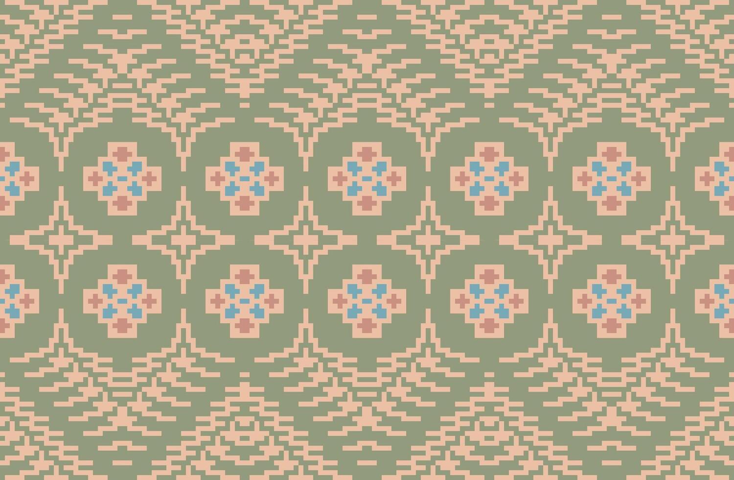 Zigzag Islamic Geometric Pattern Designfolk Embroidery, Aztec Geometric Ornament Print. Design for Carpet, Wallpaper, Clothing, Wrapping, Fabric vector