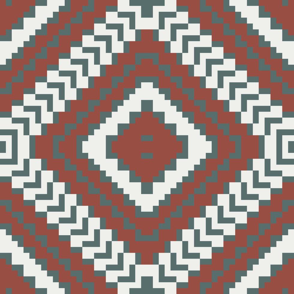 Indian Ethnic Floral Patternfolk Embroidery, Aztec Geometric Ornament Print. Design for Carpet, Wallpaper, Clothing, Wrapping, Fabric vector