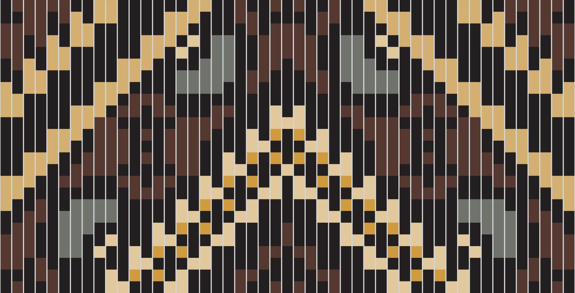 Cross Stitch Filipino Traditional Patternfolk Embroidery, Aztec Geometric Ornament Print. Design for Carpet, Wallpaper, Clothing, Wrapping, Fabric vector