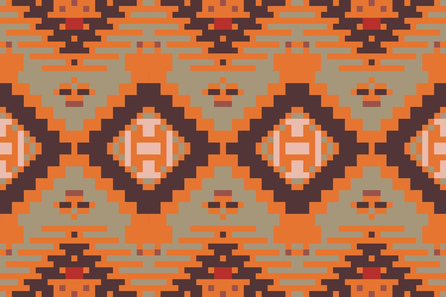 Native Ethnic Design Pattern Easyfolk Embroidery, Aztec Geometric Ornament Print. Design for Carpet, Wallpaper, Clothing, Wrapping, Fabric vector