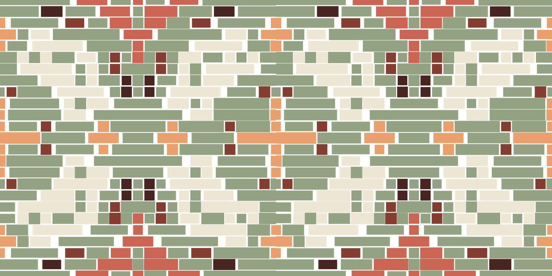 Ethnic Fabric Pixel Ndebele Traditional Pattern Artfolk Embroidery, Aztec Geometric Ornament Print. Design for Carpet, Wallpaper, Clothing, Wrapping, Fabric vector