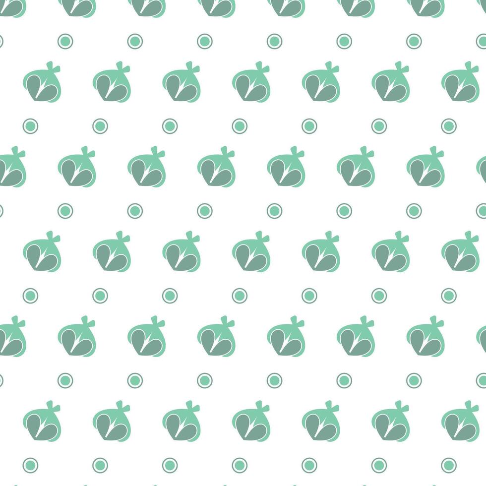 Seamless Mint Green Heart Pattern vector