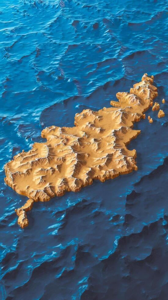 An island in the middle of the ocean photo