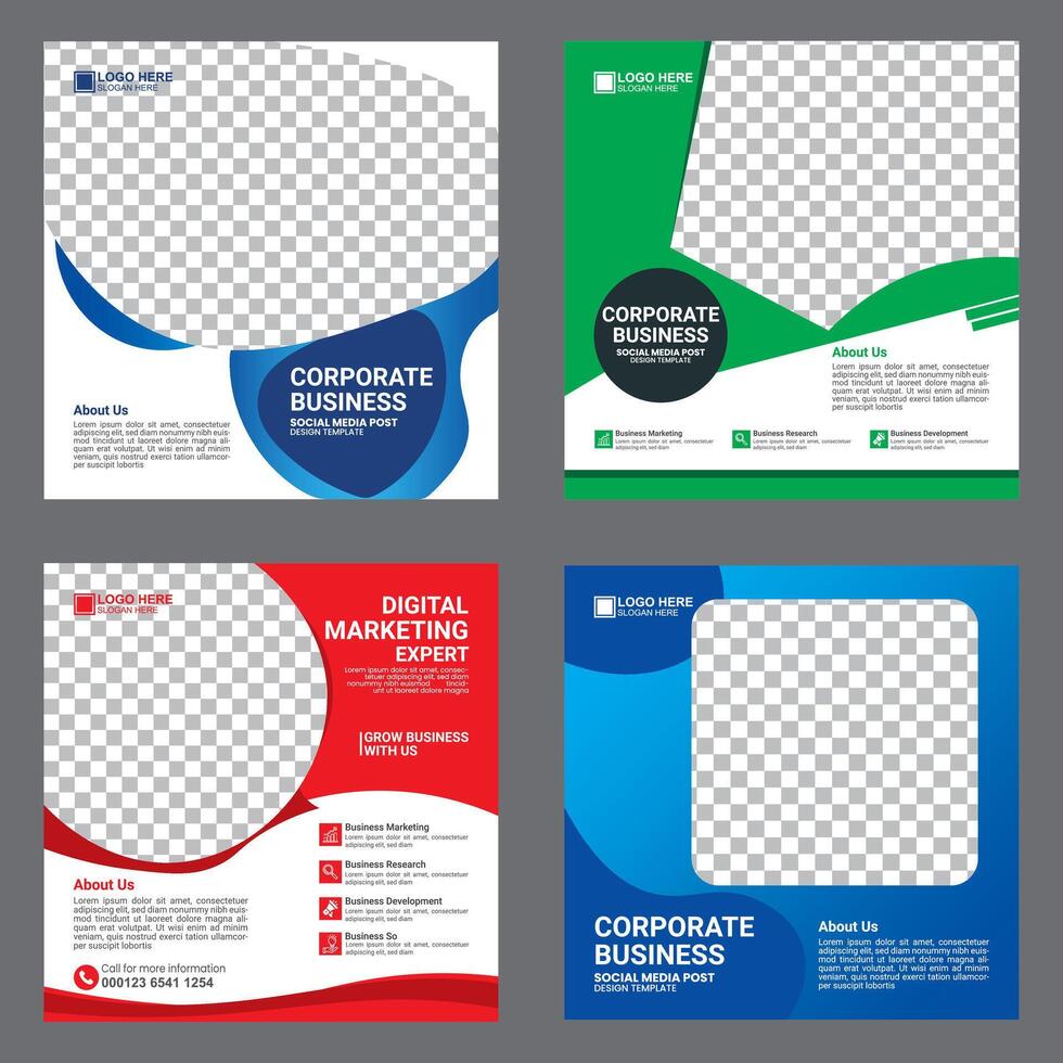 clean digital marketing social media design vector
