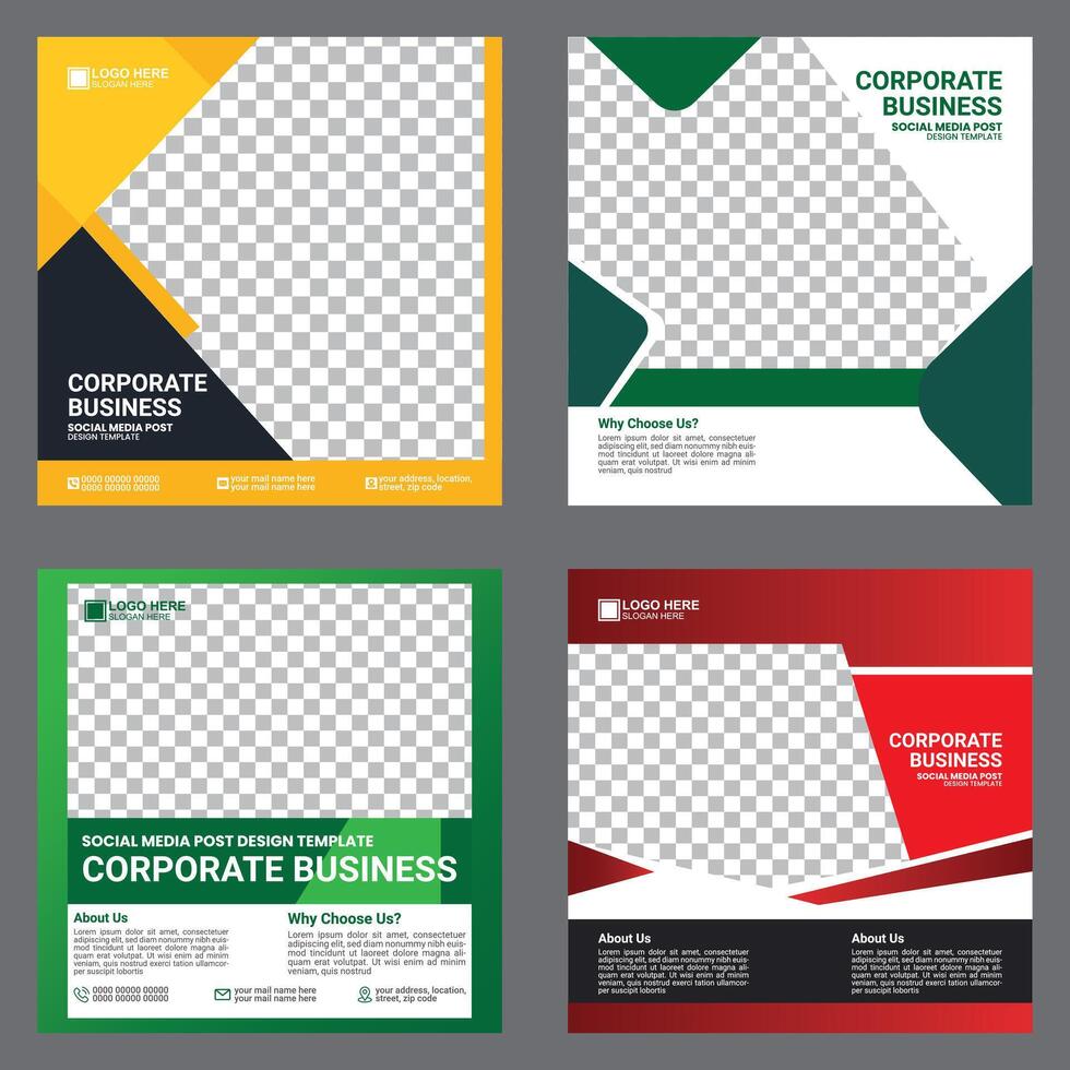 social media marketing banner template pack vector