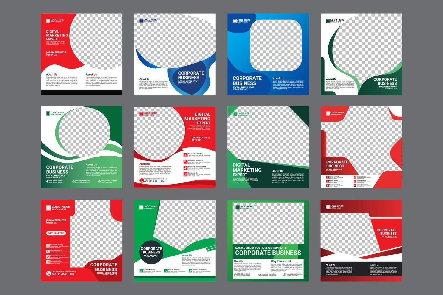 social media marketing banner template vector