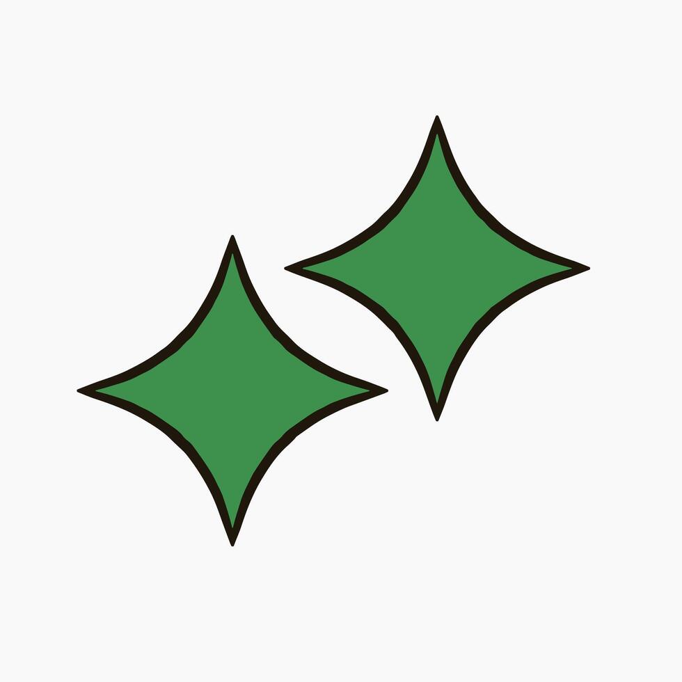 star green shape design vector