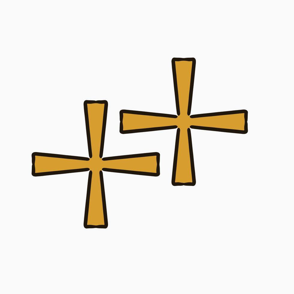 plus shape design star yellow vector
