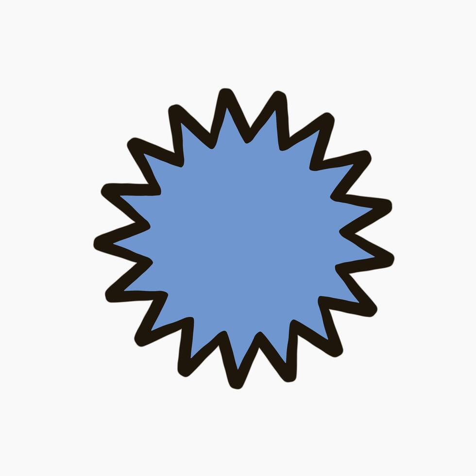 purple doodle star design vector