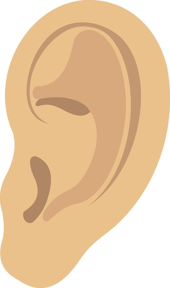 Ear illustration with isolated background vector