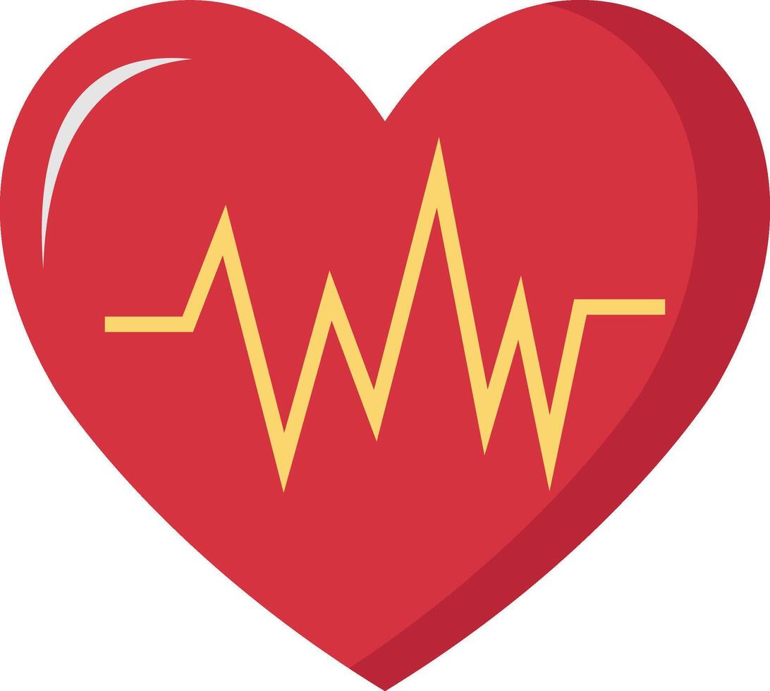 Electrocardiogram illustration with isolated background Basic RGB vector