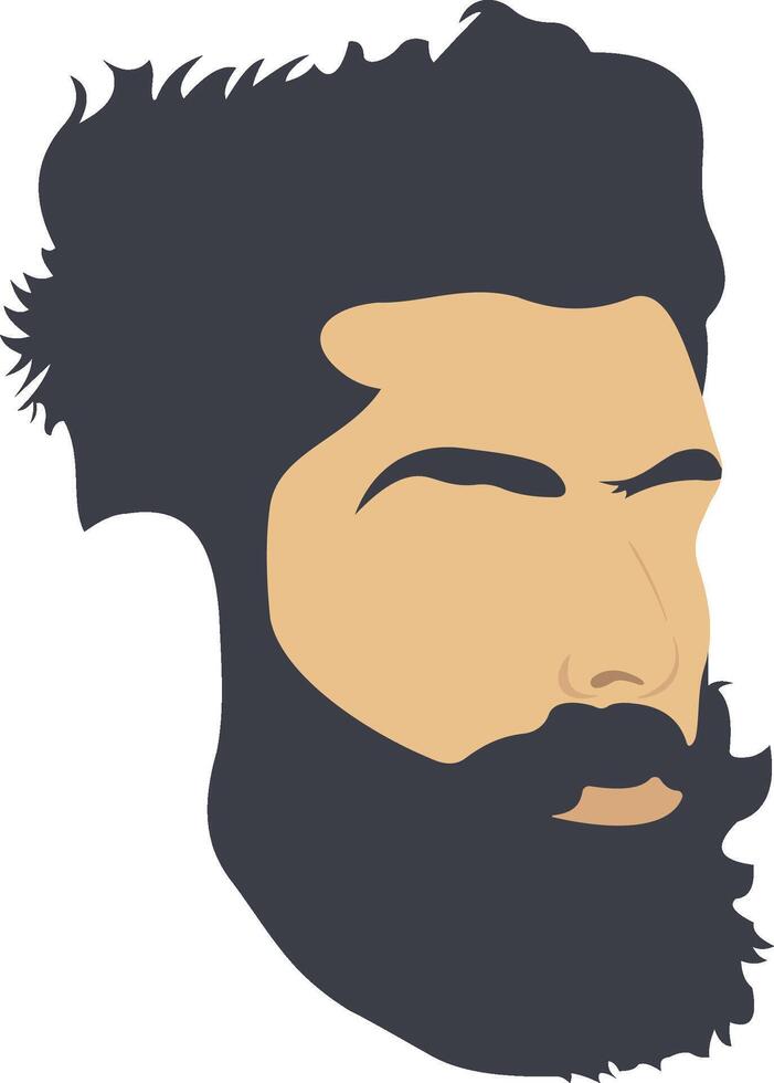 Beard illustration with isolated background vector