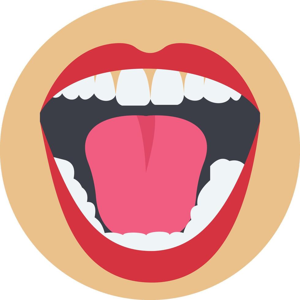 Open Mouth illustration with isolated background vector