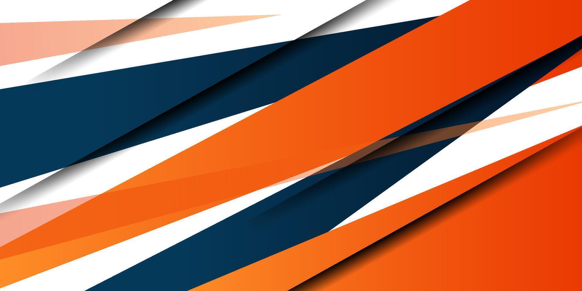 Trendy and abstract overlapping square frame pattern background. Blue and orange background with combination on white background. Eps10 vector