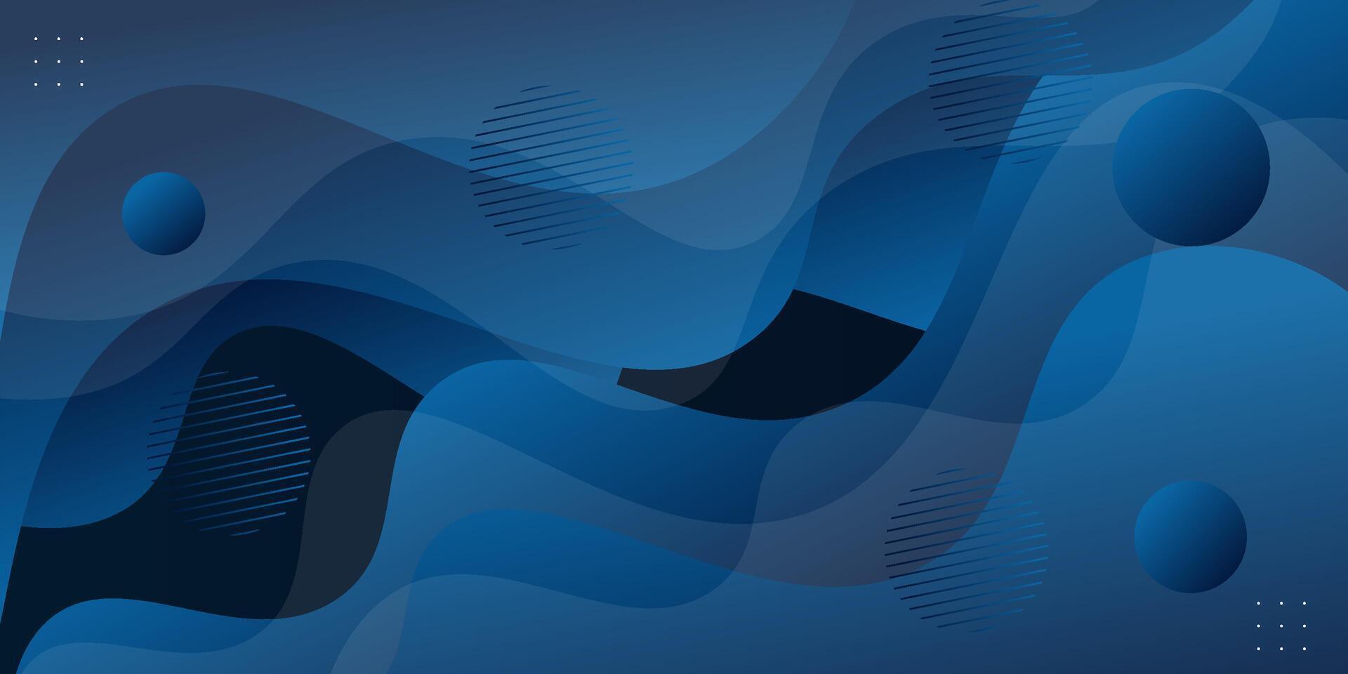 Simple dark blue background with wavy blue gradient pattern. Modern design. Suitable for background, wallpaper, home screen, theme. eps10 vector
