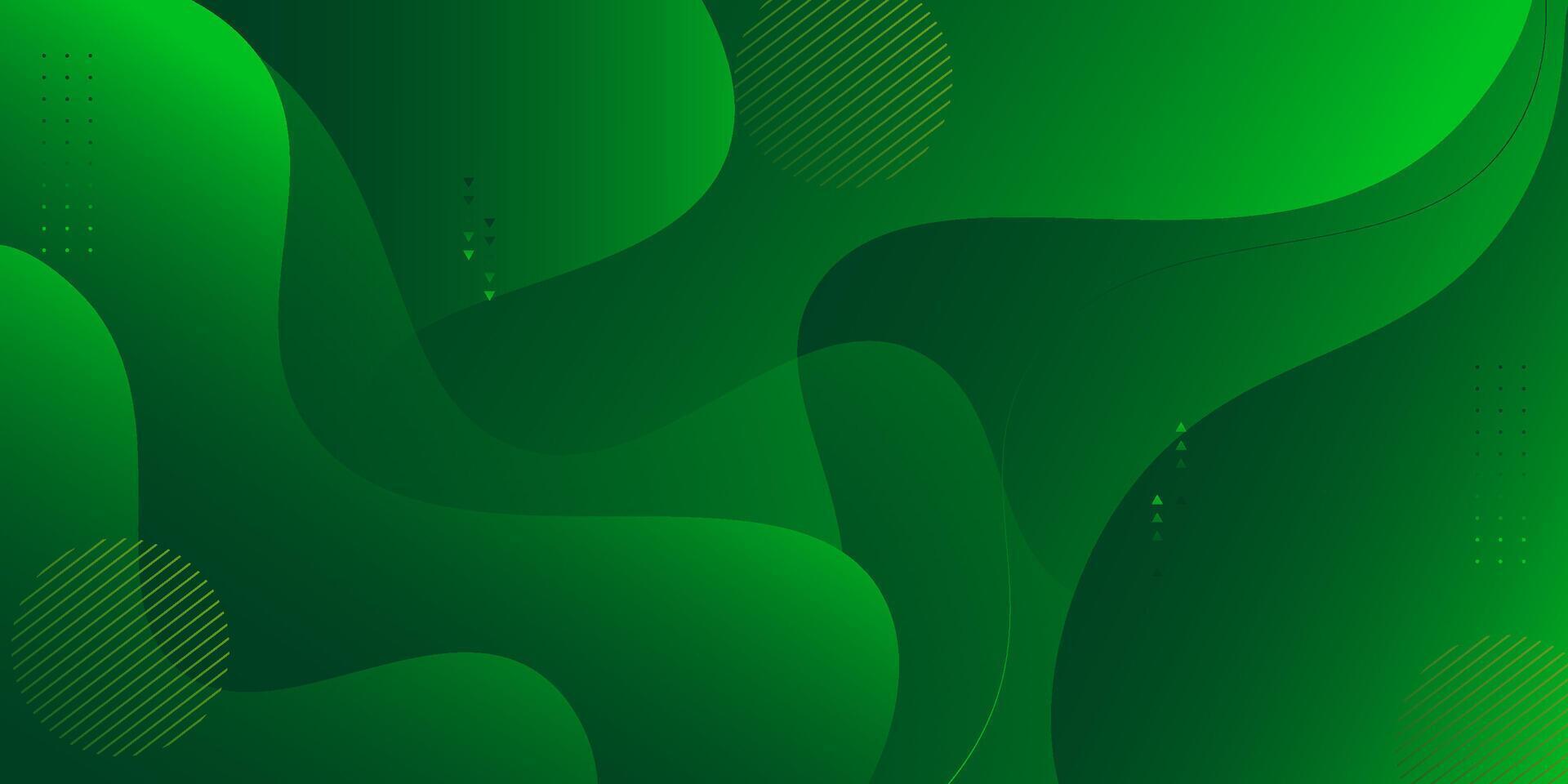 Abstract colored green background with liquid wave pattern. Trendy background concept. vector