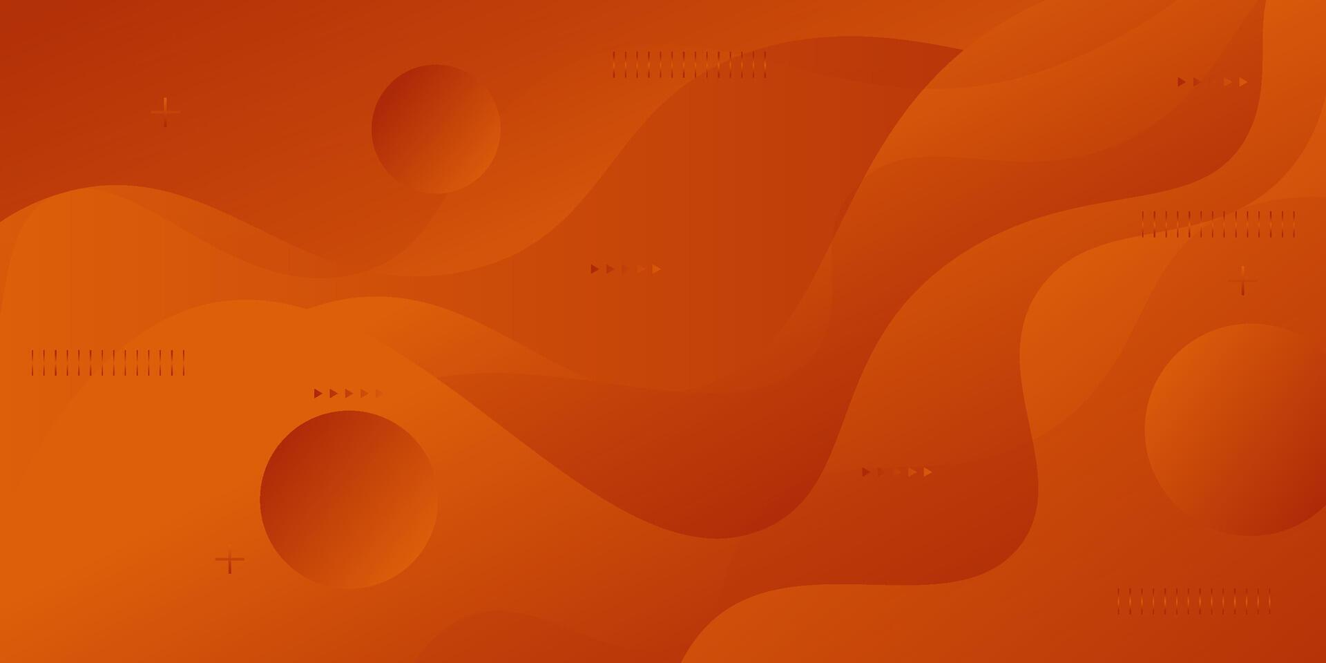Abstract colorful orange wave and circle pattern background. Modern concept background design. vector