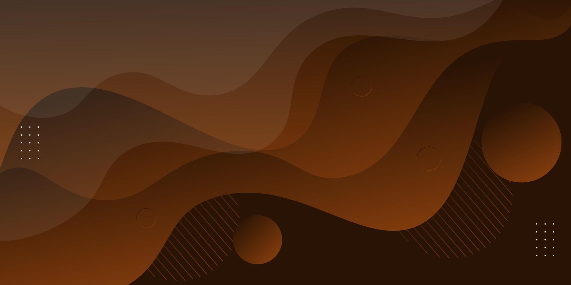 Abstract brown banner background with 3D wave shape pattern design. Creative banner for promotion. Smart design. Eps10 vector
