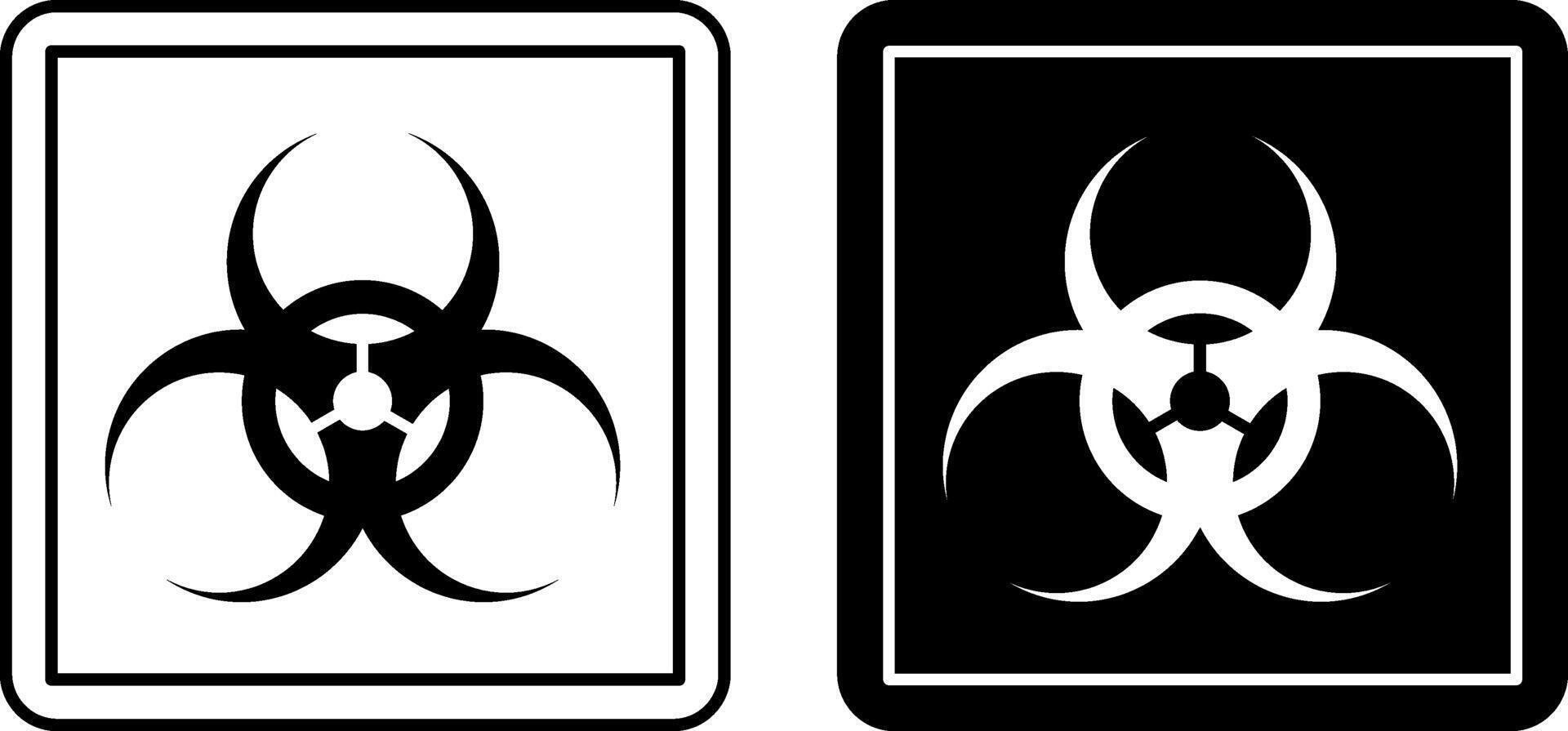 Biohazard Signs. Labels for Cardboard Packaging. Black and White Icons. Logistics. Warning Symbol, Handle with Care. vector