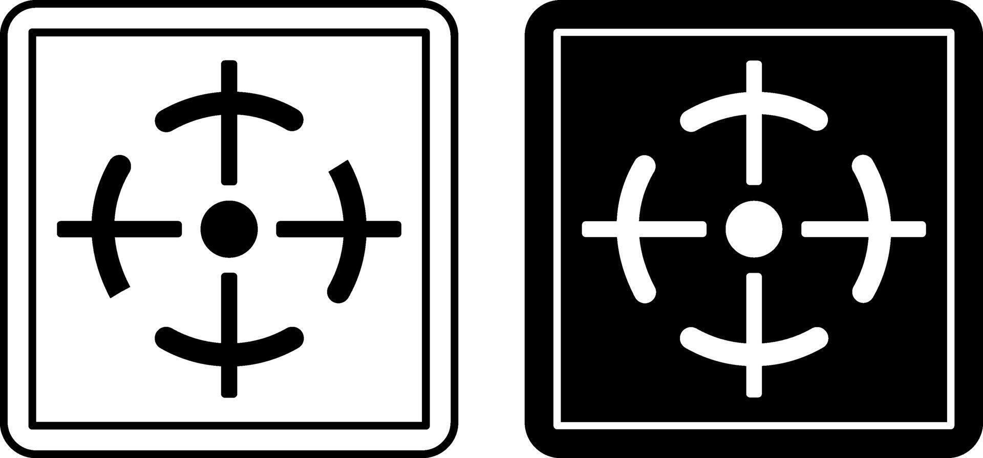 Center of Gravity Signs. Labels for Cardboard Packaging. Black and White Icons. Logistics, Delivery. Warning Symbol, Handle with Care. vector