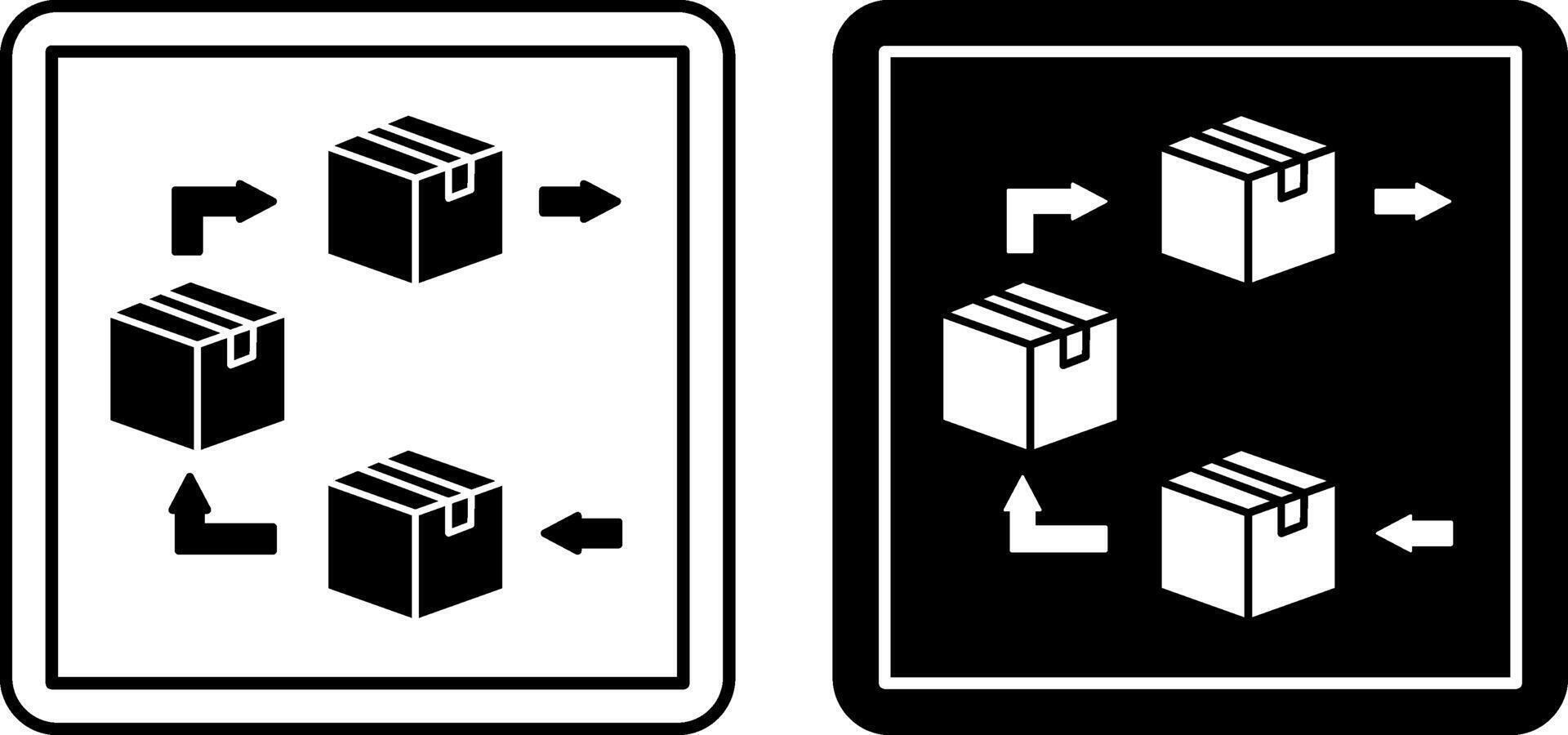 Use FIFO System Signs. Labels for Cardboard Packaging. Black and White Icons. Logistics. Warning Symbol, Handle with Care. vector