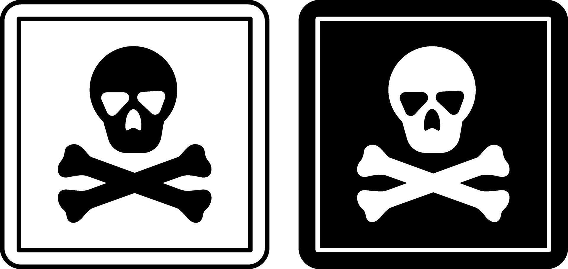 Toxic Signs. Labels for Cardboard Packaging. Black and White Icons. Logistics, Delivery. Warning Symbol, Handle with Care. vector