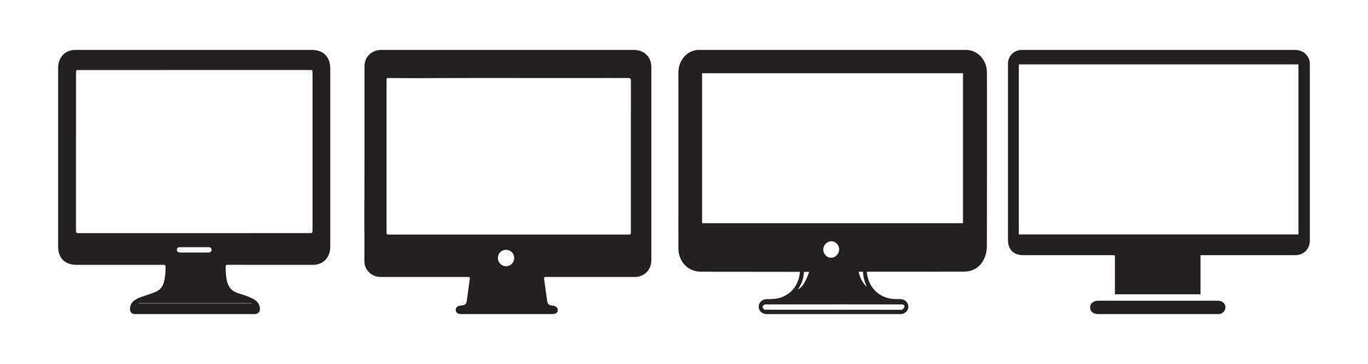 Abstract Pack of LCD, LED Icon or Logo Design Template vector