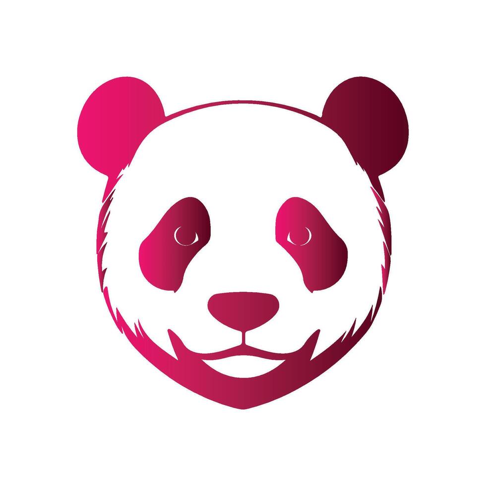 Abstract Magenta Panda Face Icons or Logo Design Template vector