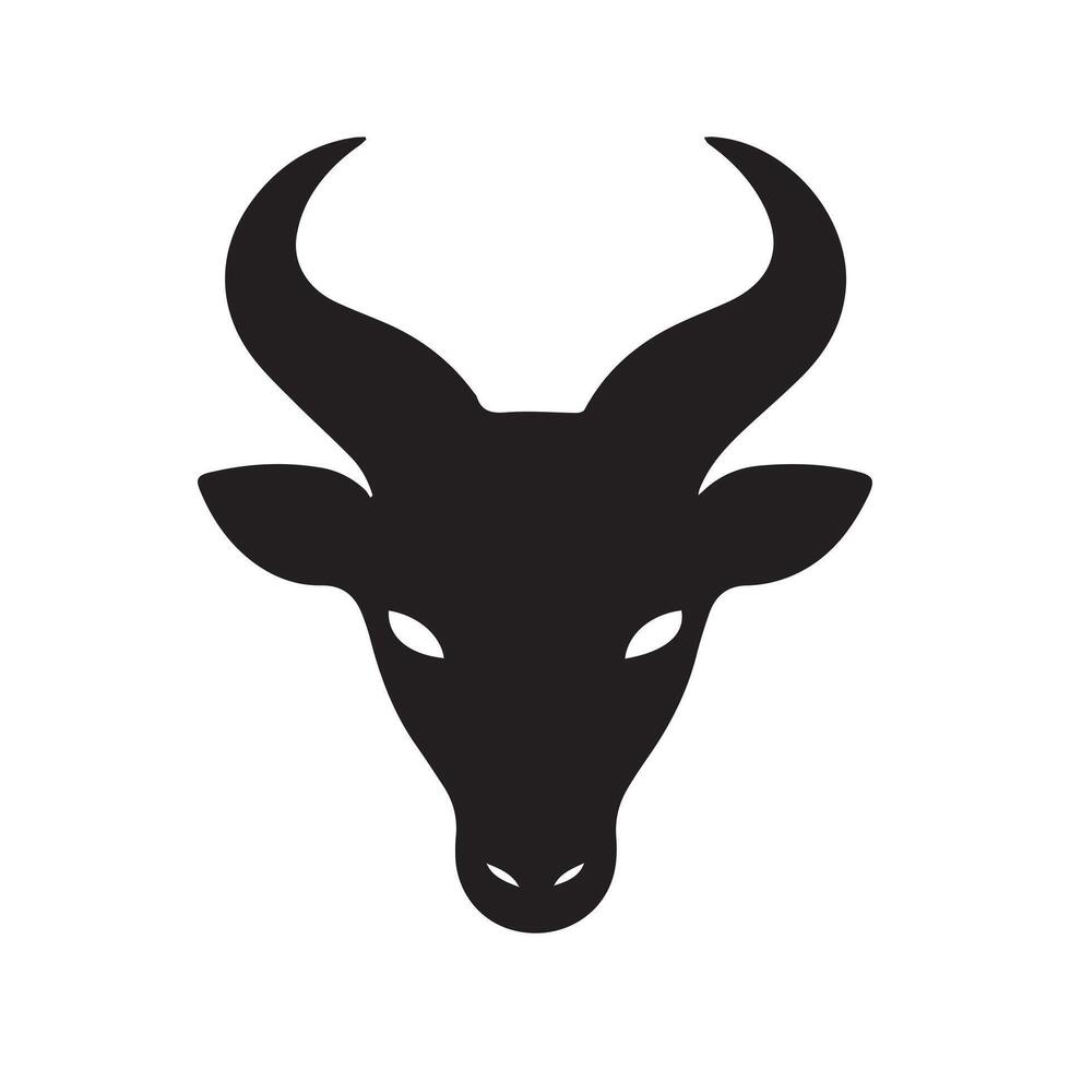 Abstract Bull Head Icon or Logo Design Template vector