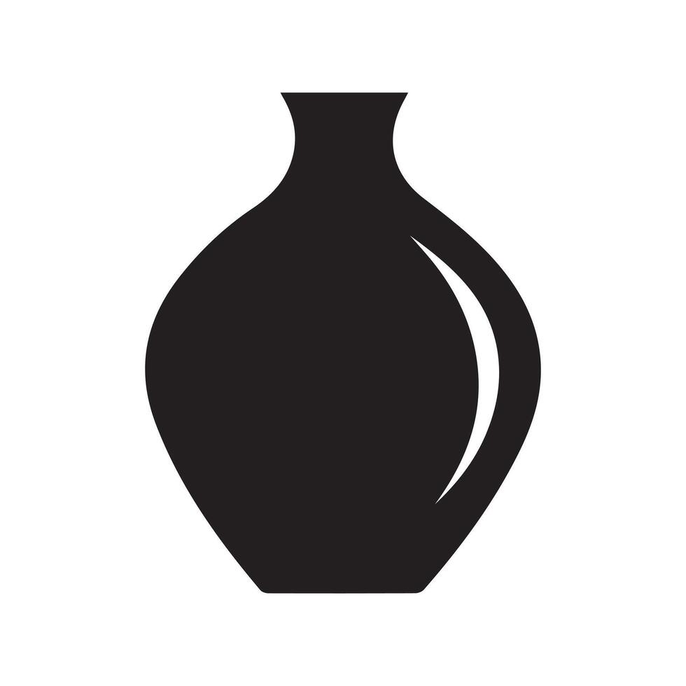 Abstract Vase Icon or Logo Design Template vector