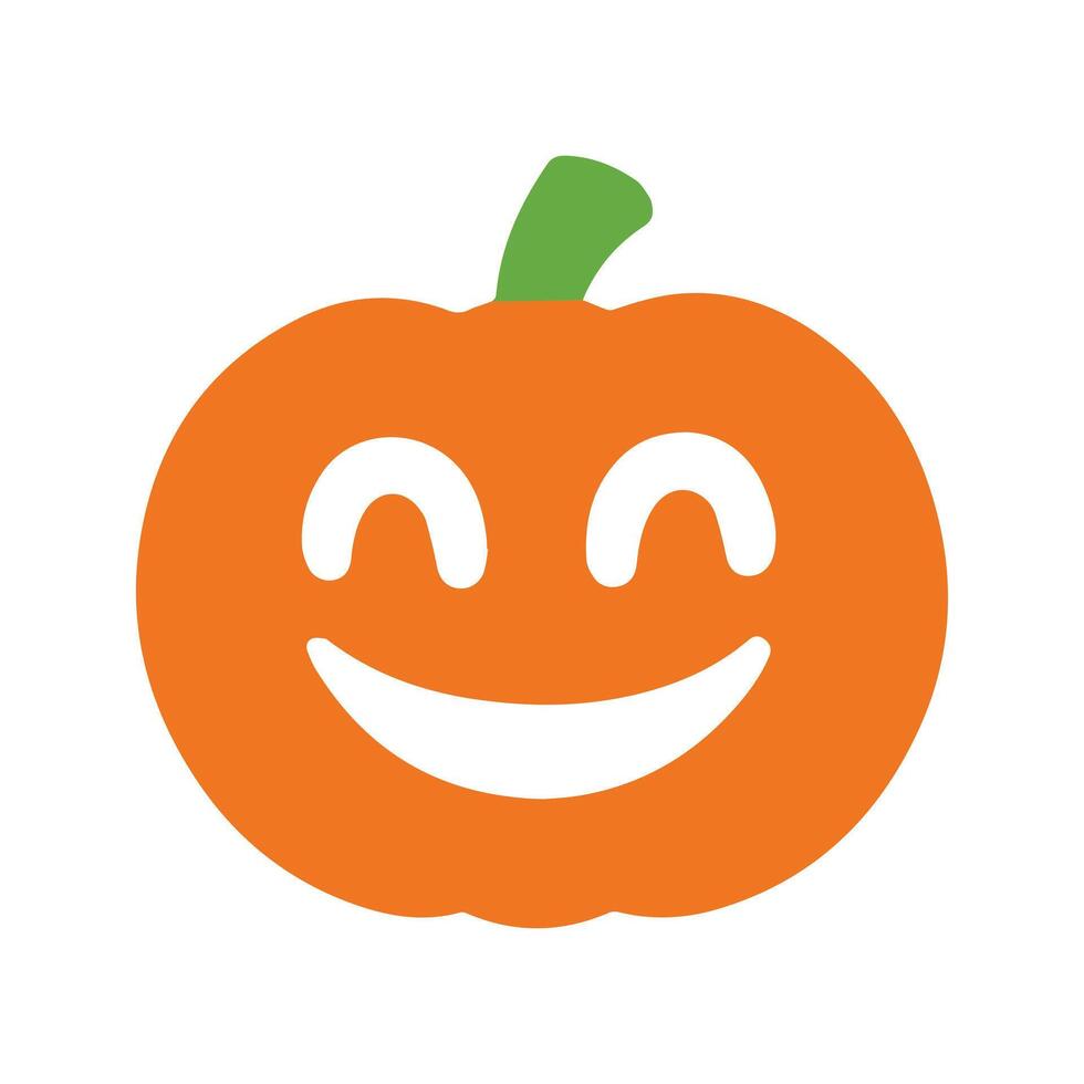 Abstract Halloween Happy Pumpkin Icon or Logo Design Template vector