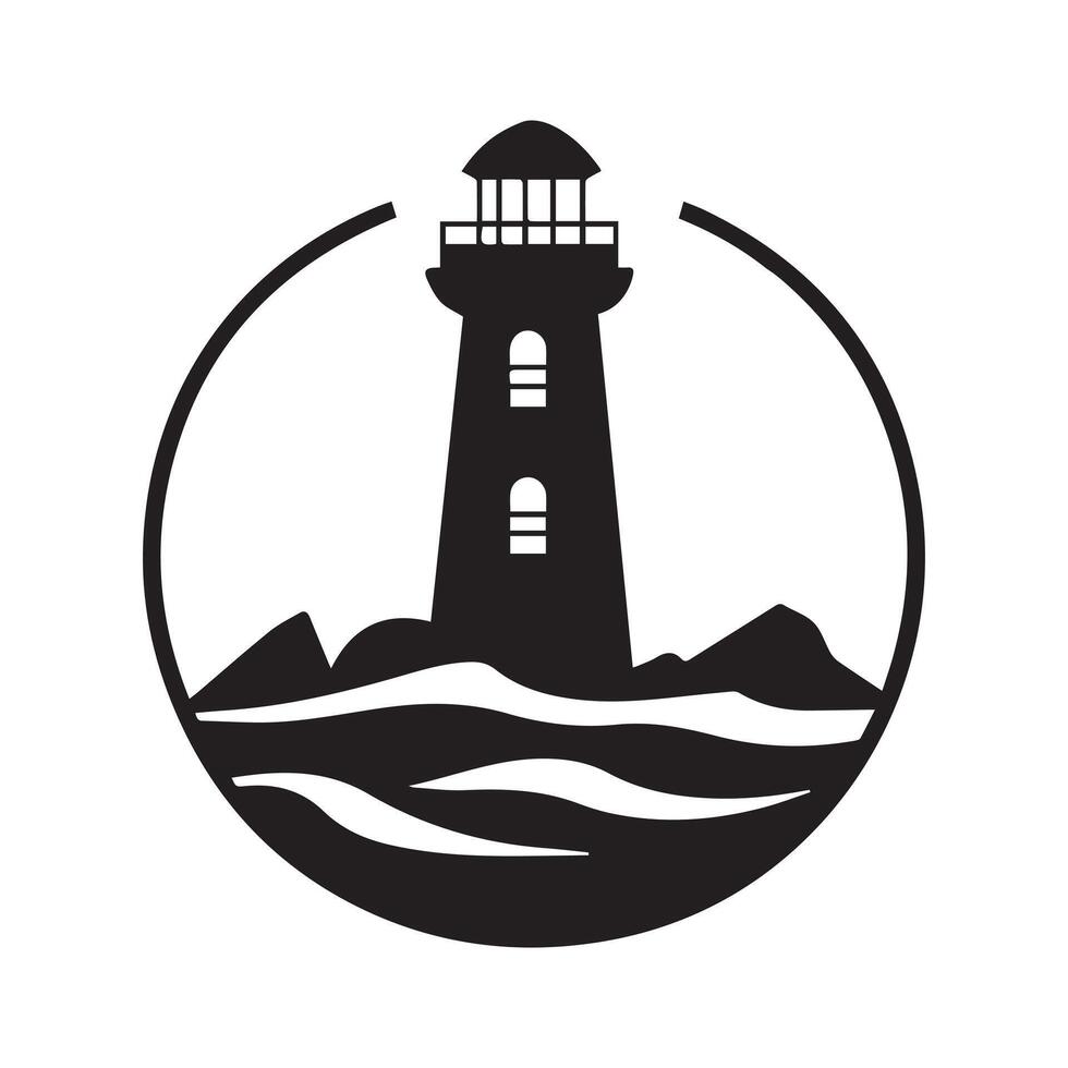 Abstract Lighthouse Icon or Logo Design Template vector