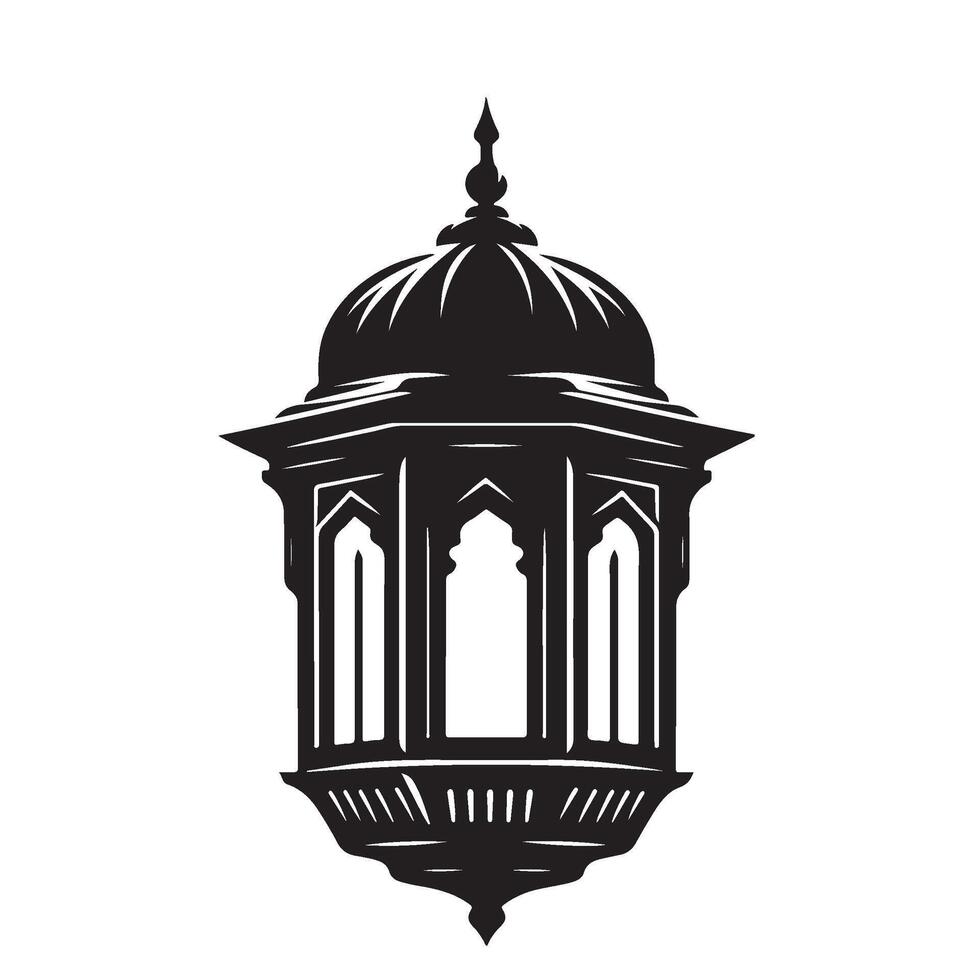 an arabic lantern for eid and ramadan vector