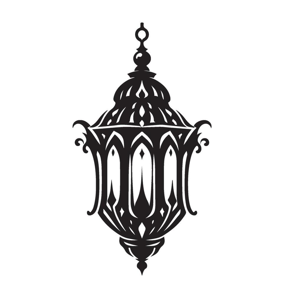 an arabic lantern for eid and ramadan design vector