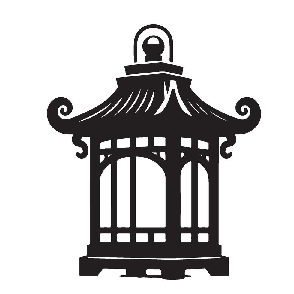a chinese lantern icon illustration vector