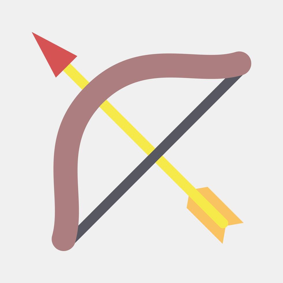 Icon archery. Sports elements. Icon in flat style. vector