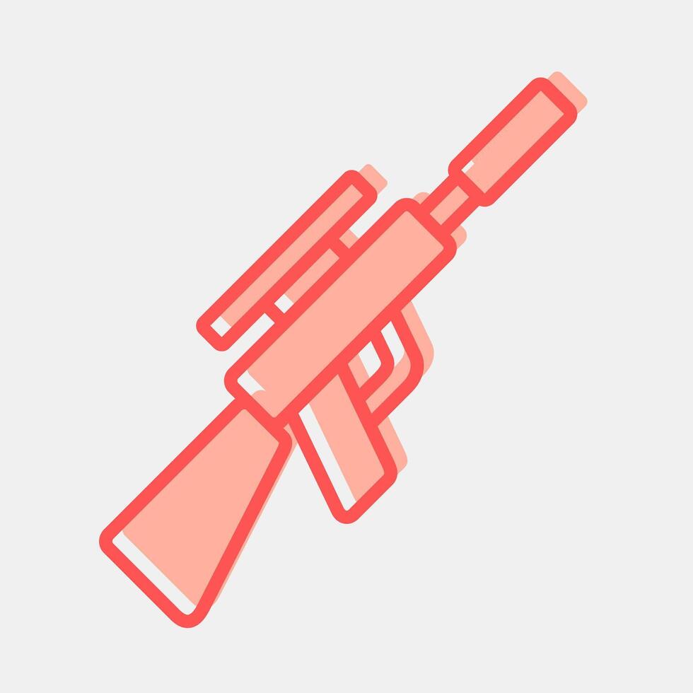 Icon shooting. Sports elements. Icon in two tone style. vector