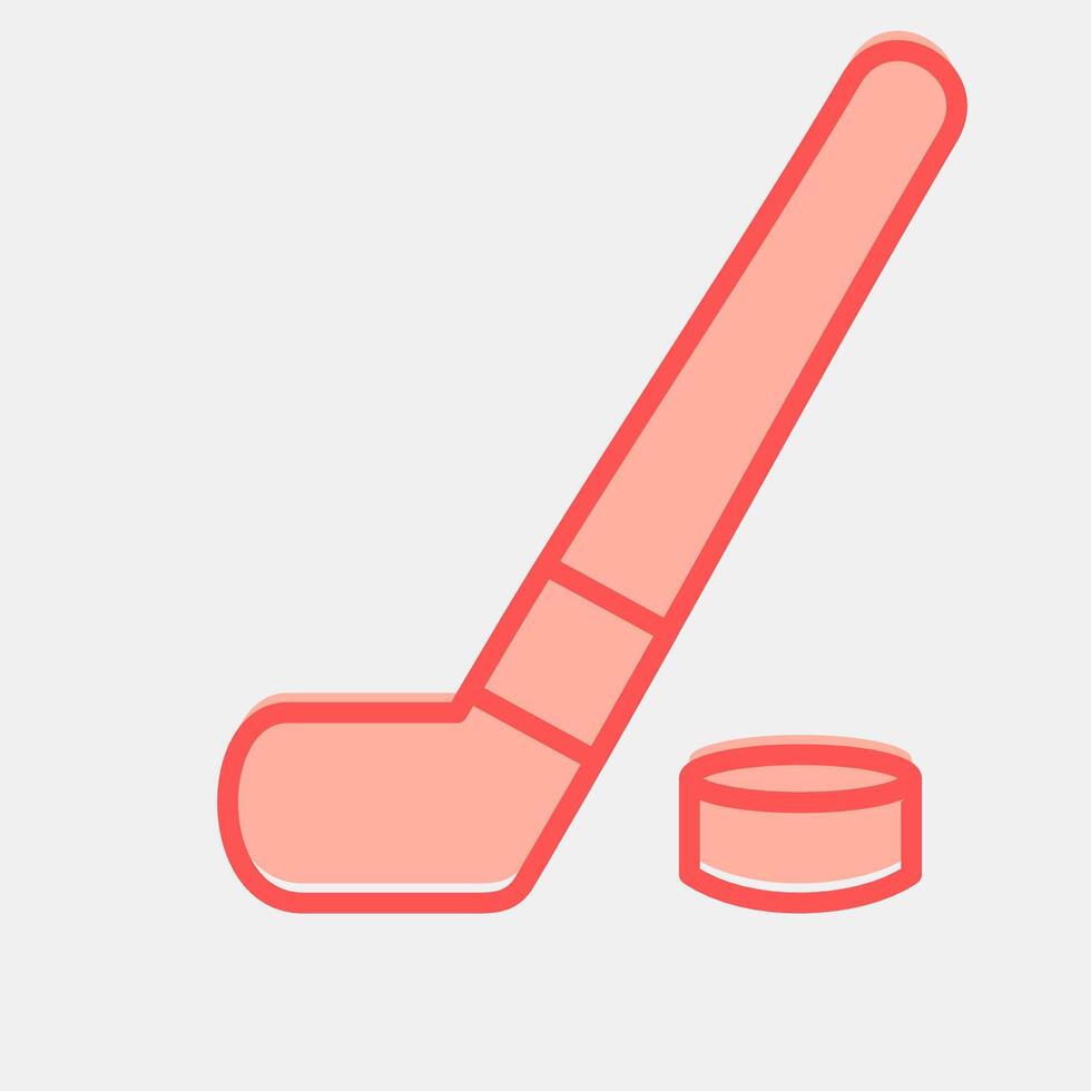 Icon hockey. Sports elements. Icon in two tone style. vector