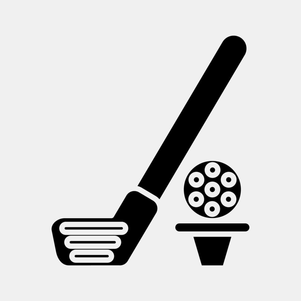 Icon golf. Sports elements. Icon in glyph style. vector