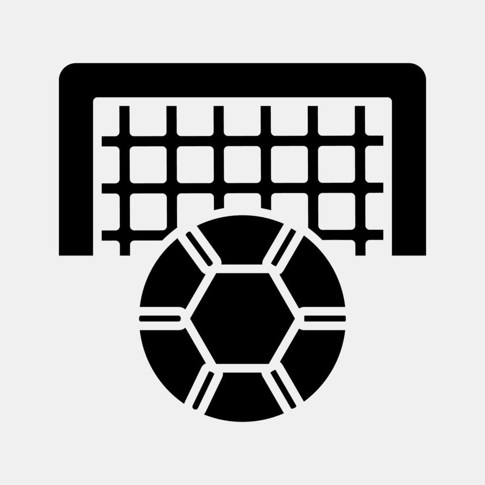 Icon football. Sports elements. Icon in glyph style. vector