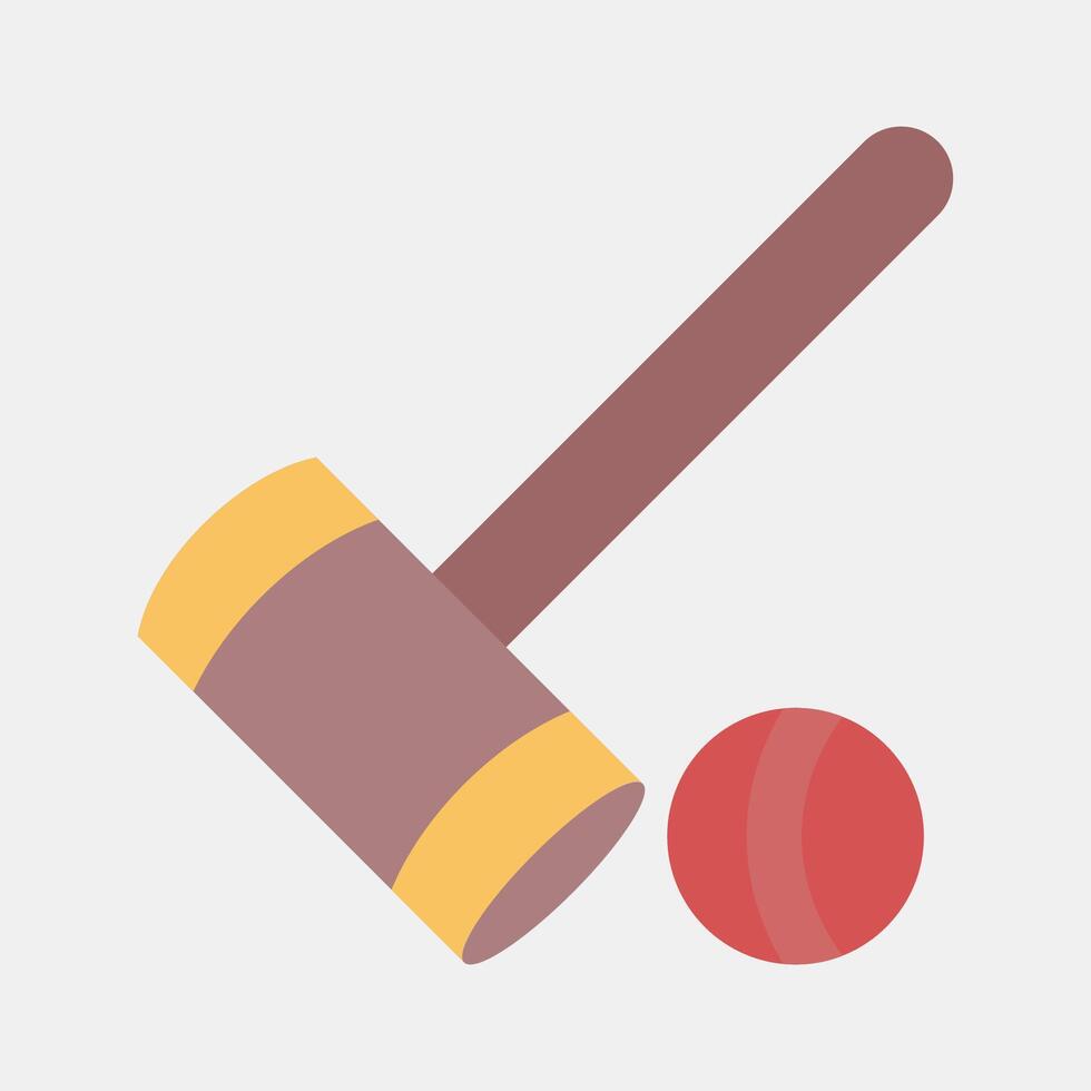 Icon croquet. Sports elements. Icon in flat style. vector