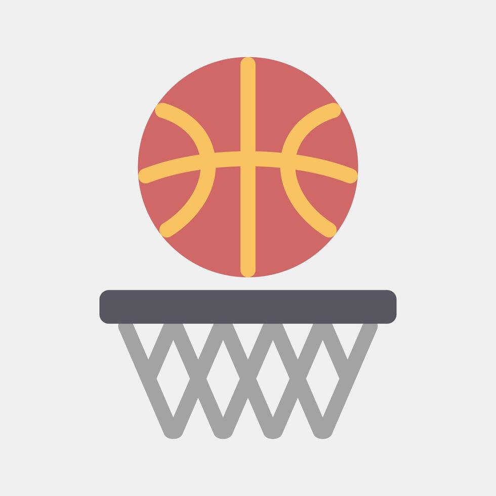 Icon basketball. Sports elements. Icon in flat style. vector