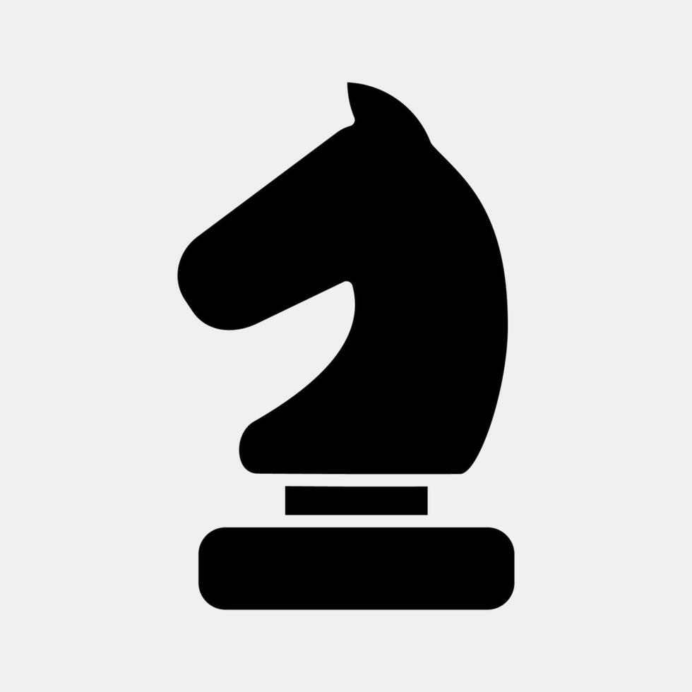 Icon chess. Sports elements. Icon in glyph style. vector