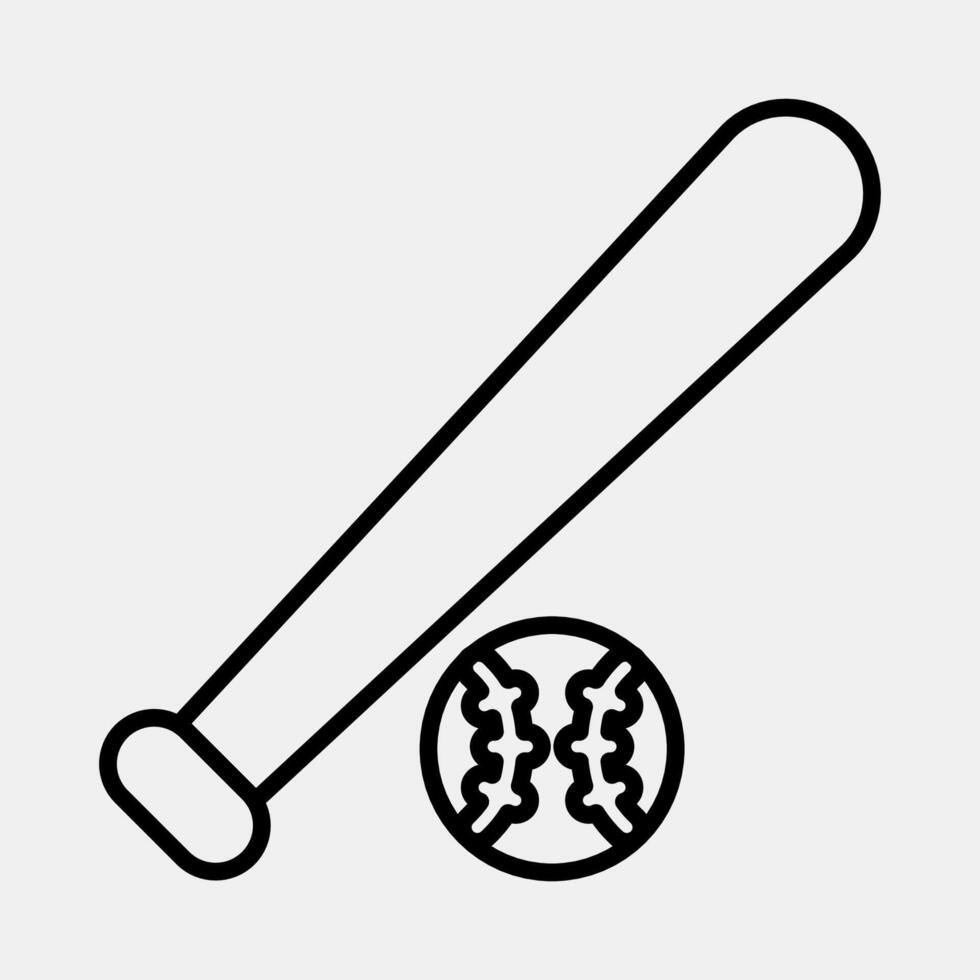 Icon baseball. Sports elements. Icon in line style. vector