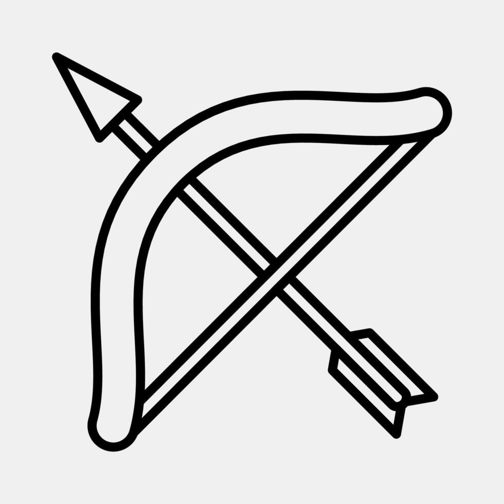 Icon archery. Sports elements. Icon in line style. vector