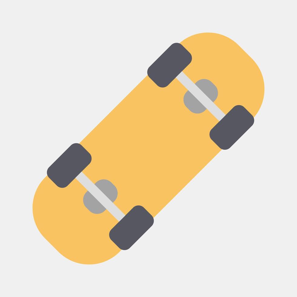 Icon skateboard. Sports elements. Icon in flat style. vector