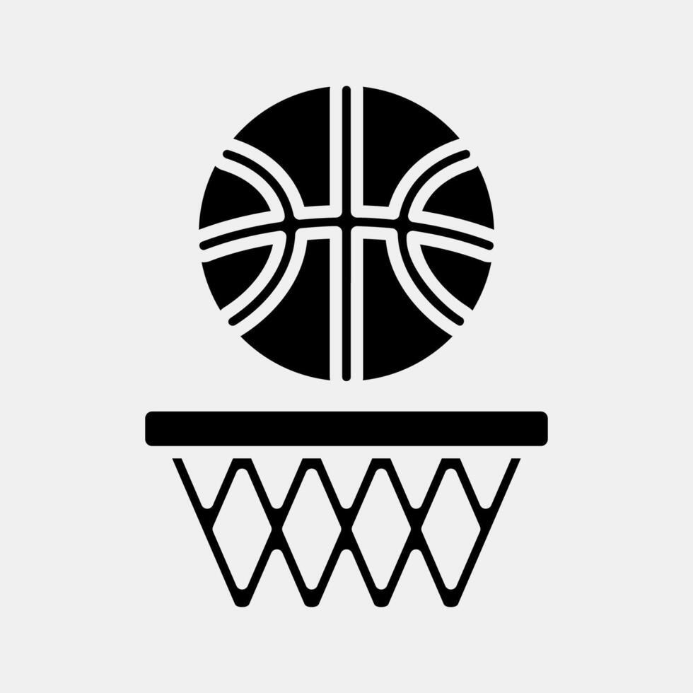 Icon basketball. Sports elements. Icon in glyph style. vector